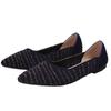 Temperament Fan Fei Weben Farbe Flache Schuhe Strickschuhe Gestrickte spitze Bootsschuhe Doudou-Schuhe