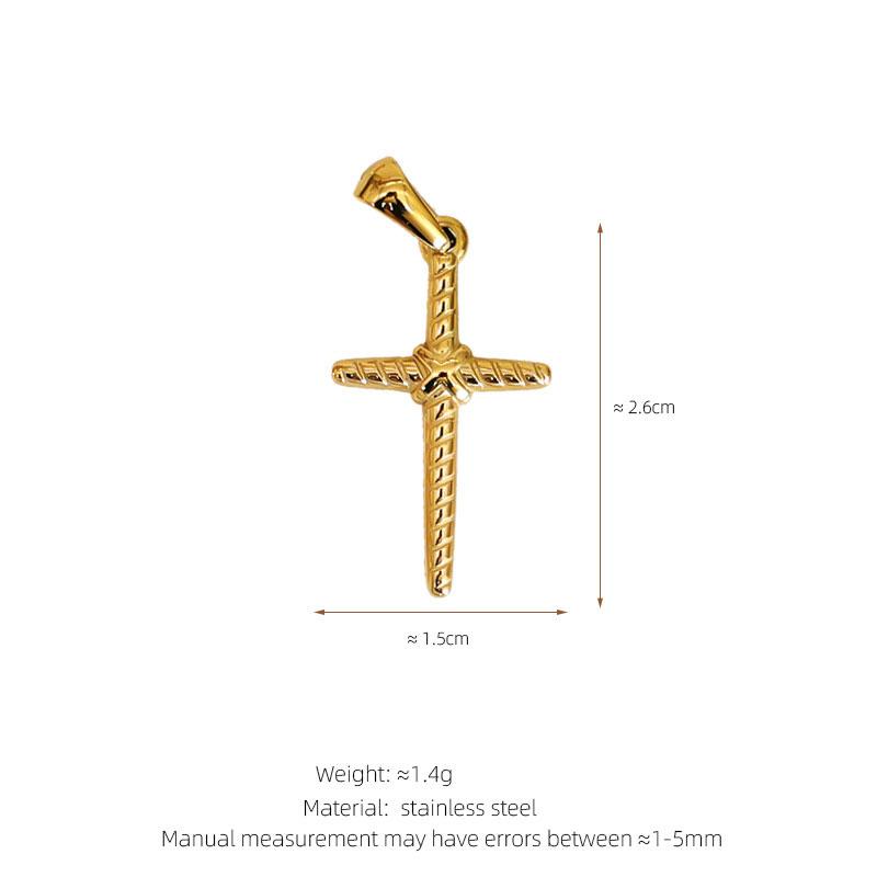 Non Tarnish 14k 18k Gold Plated 316L Stainless Steel Pendant Christian Cross Charms for Necklace Bracelet Jewelry Making