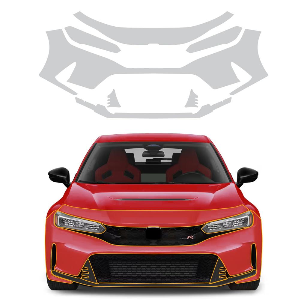 FDAIUN Headlight Film for Honda Civic Type R TPU Protective Film with Scratch Protection and Clear Car Wrap for Honda Civic Type R Includes Headlights