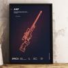 Game Poster Cs Anti-terrorisme Neonlichten AWP Sniper Gun Art Game Room Ideale keuze Man Cave Game Liefhebber Woondecoratie