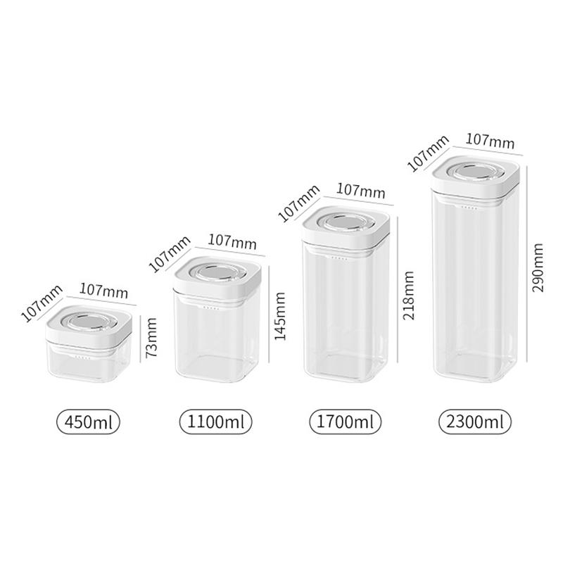 Food Storage Box Plastic Sealed Fresh-Keeping Box Grains Coffee Beans Transparent Storage Container Kitchen Storage Jars
