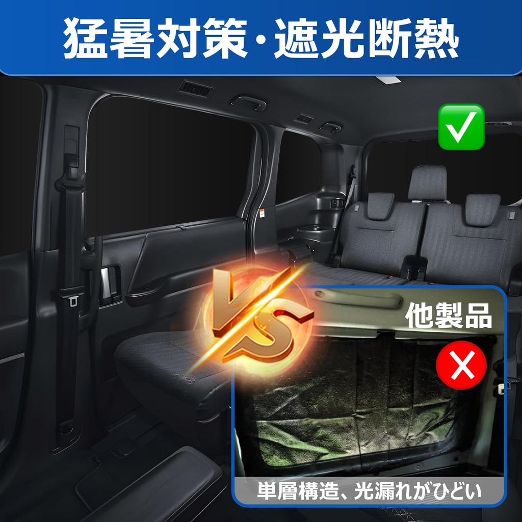 Zasłony zaciemniające BLUESEATEC dla Toyota Voxy / Noah serii 90, konstrukcja magnetyczna dla łatwego