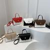 Personalized Trend Belt Simple Color Matching New Fashion Single Shoulder Portable Crossbody Small Square Bag Woman
