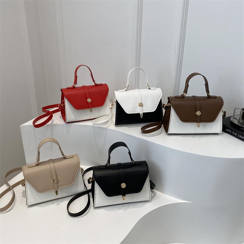 Personalized Trend Belt Simple Color Matching New Fashion Single Shoulder Portable Crossbody Small Square Bag Woman