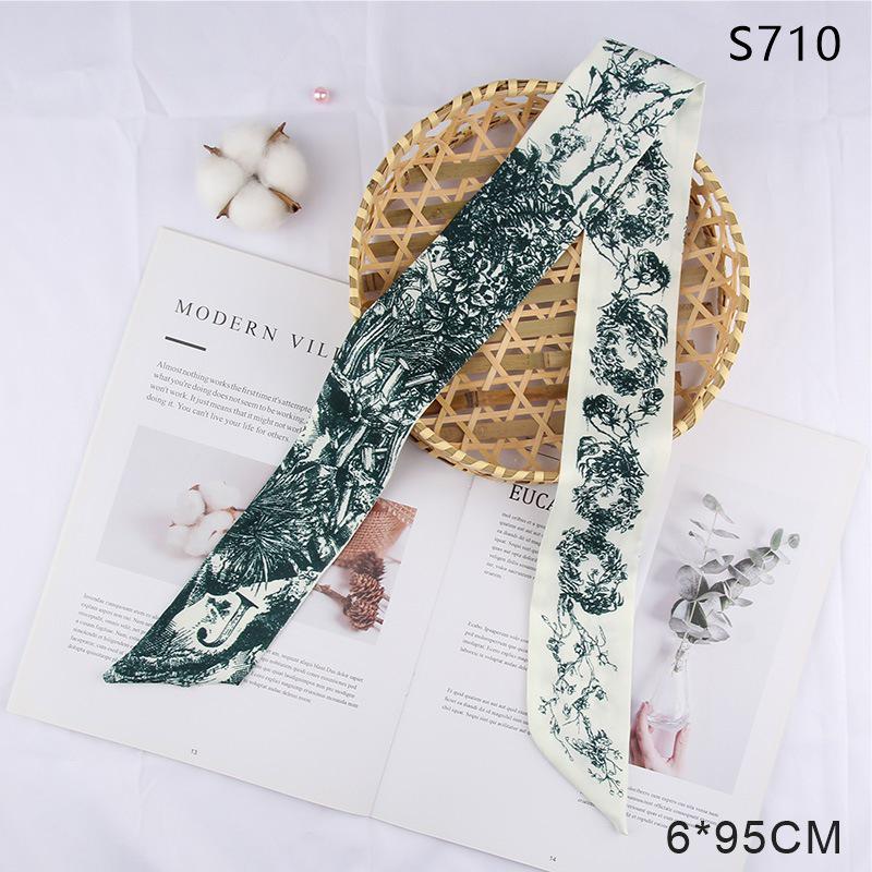 Versatile Vintage Silk Scarf: Hair Tie, Headband, Bag Accessory