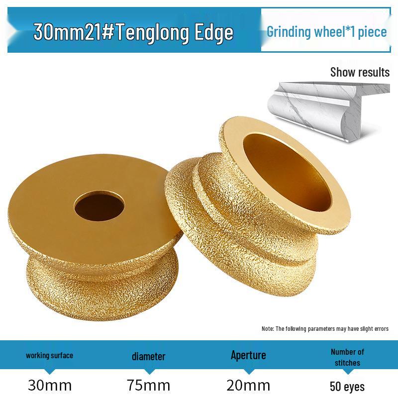 Stone Grinding Wheel for Marble & Granite: Chamfering, Grooving, Rounding, Arc Angle Grinder Head