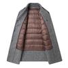 FAPAI Men's Detachable Down Lined Wool Overcoat