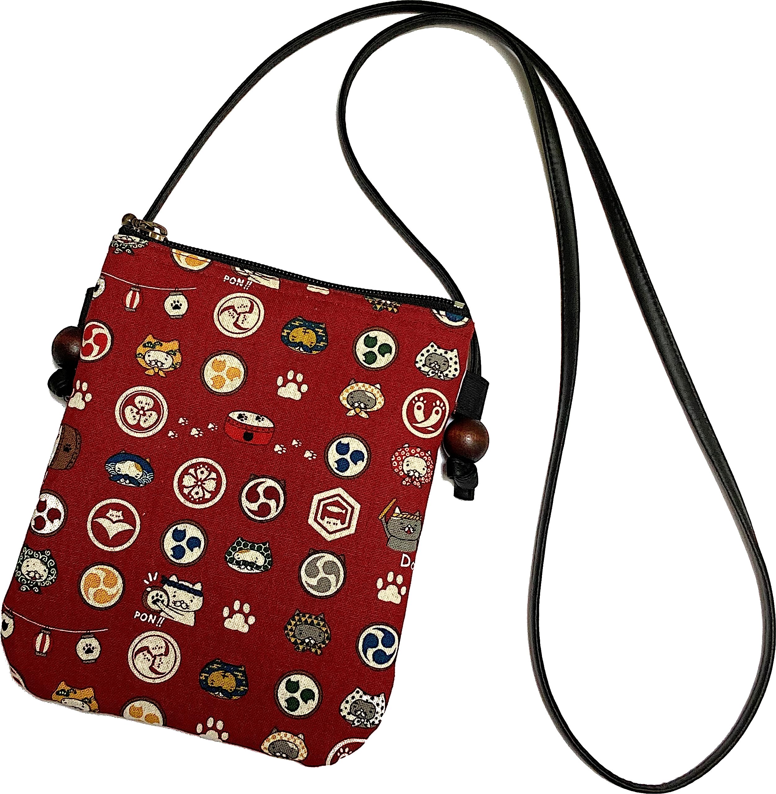 

Japanese pattern shoulder cat pattern shoulder cat walking Japanese style pouch [Hana Kanzashi] bag, bag, pattern, crossbody, bag, (No-2)