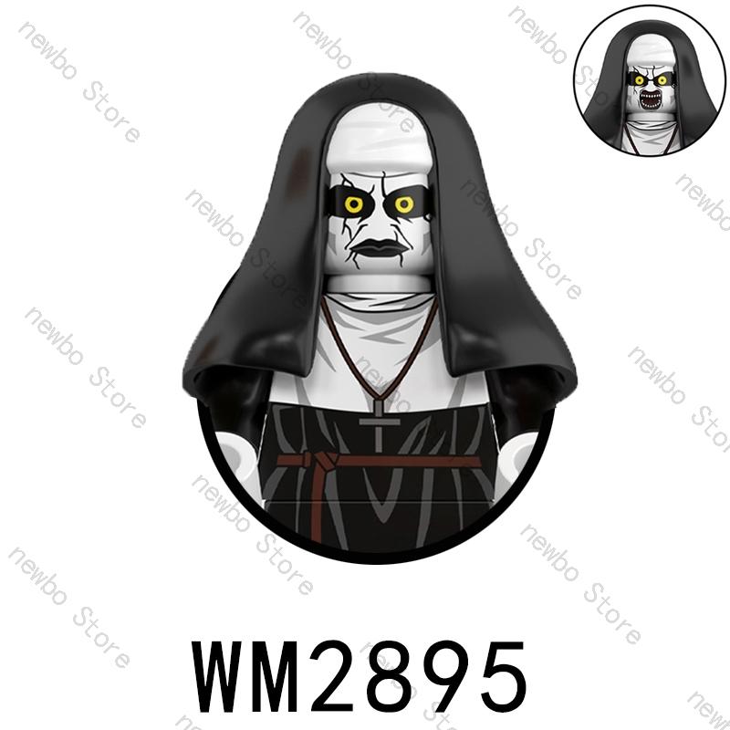 WM6205 Hot Horror Movie Protagonist character Mini Action Figures Nun Vampire Bricks Building Blocks Halloween Toys For Children