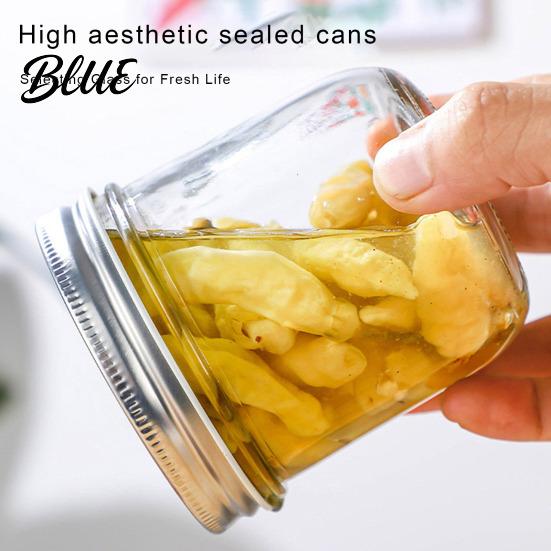 Nuts Sealed Jar Clear Multifunctional Airtight Lid with Screw 300/400/500/650ML Glass Large Capacity Fruit Jam