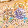 Miniature Scene Sticker Miniature Simulated Cabin Scene Sticker for Scrapbooking Journal Notebook Photo Album Phone Case