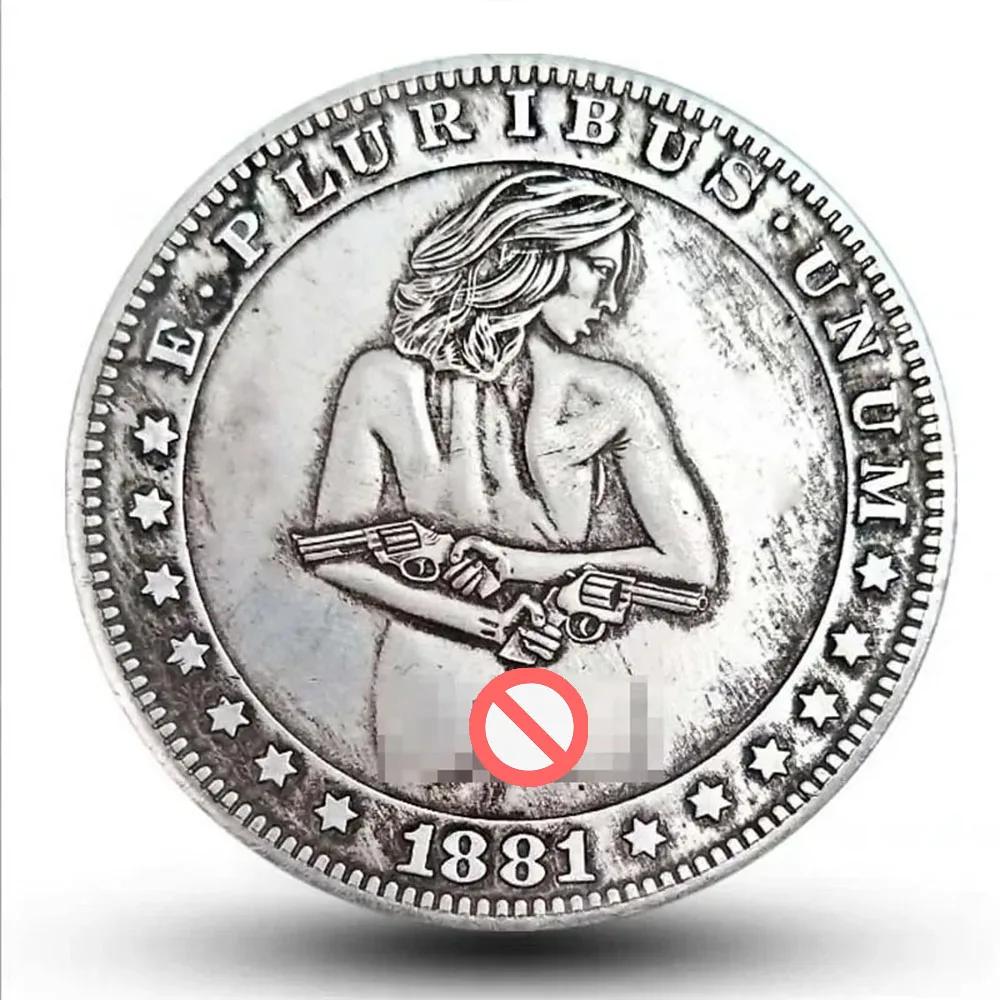 Amerikanische Morgan Wanderer Silberdollar Sexy Münze Gedenkmünze Sammlerstück Geschenk Glücksbringer Münze