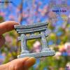 Kyoto Sand Table: Genshin Impact Style Ornament with Torii Bonsai.