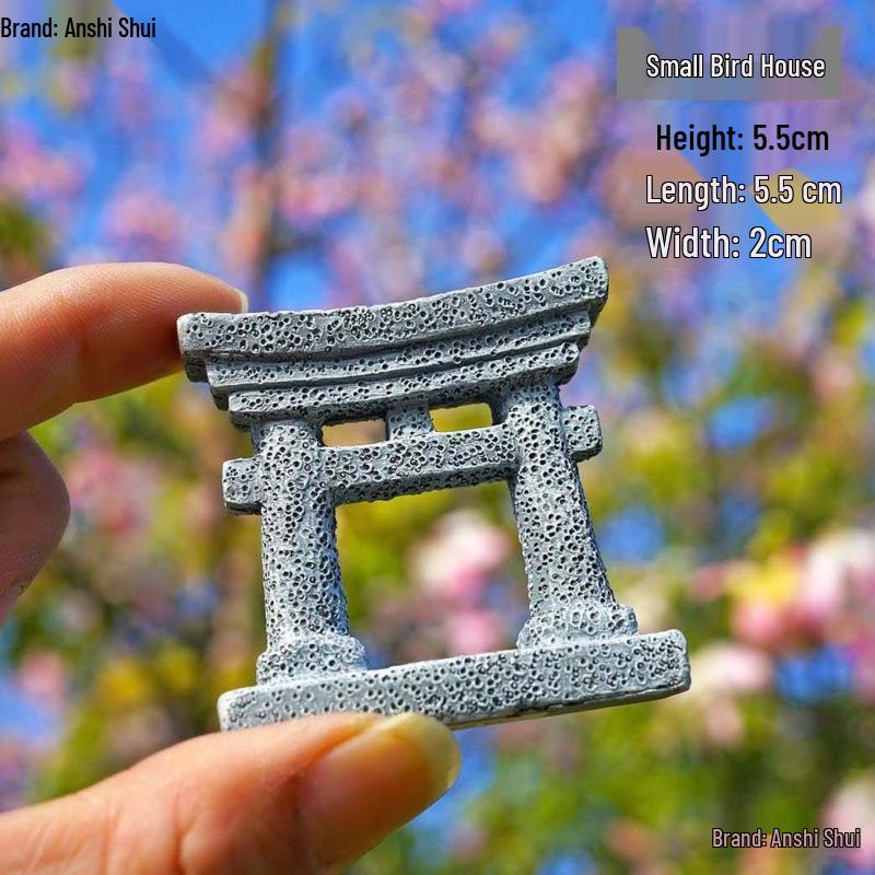 Kyoto Sand Table: Genshin Impact Style Ornament with Torii Bonsai.