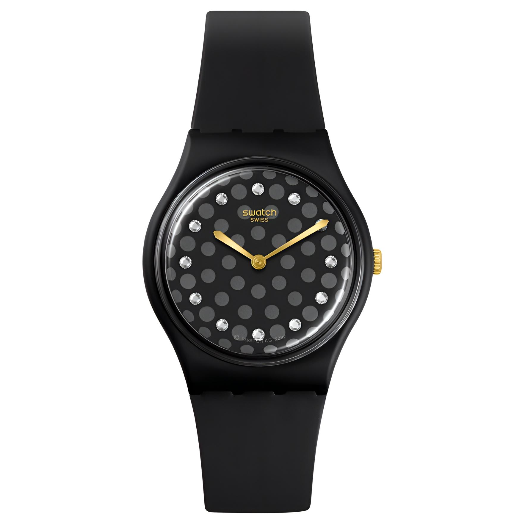 SWATCH Women s Innovative Botanical Ceramic Collection Watch SO31B102 Black Dial