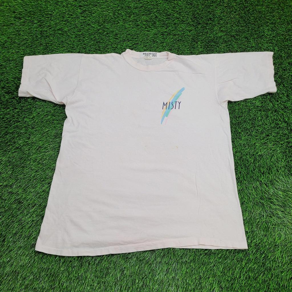 Vintage 90s Misty Shirt XL 23x28 White
