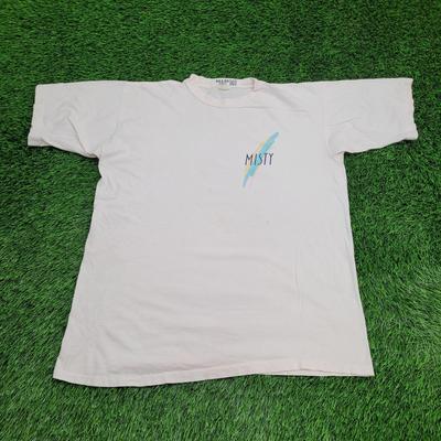 Vintage 90s Misty Shirt XL 23x28 White