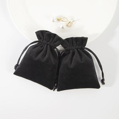 1PC Samt Kordelzug Tasche 9*15cm Wildleder Flanell Geschenk Lagerung Beutel Make-Up Veranstalter