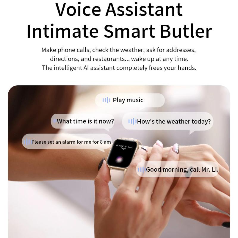 2025 Neue Mode Smartwatch Damen 1,85" HD-Bildschirm Benutzerdefiniertes Zifferblatt Gesundheitsmonitoruhr für Frauen Bluetooth-Anruf Sport-Smartwatches