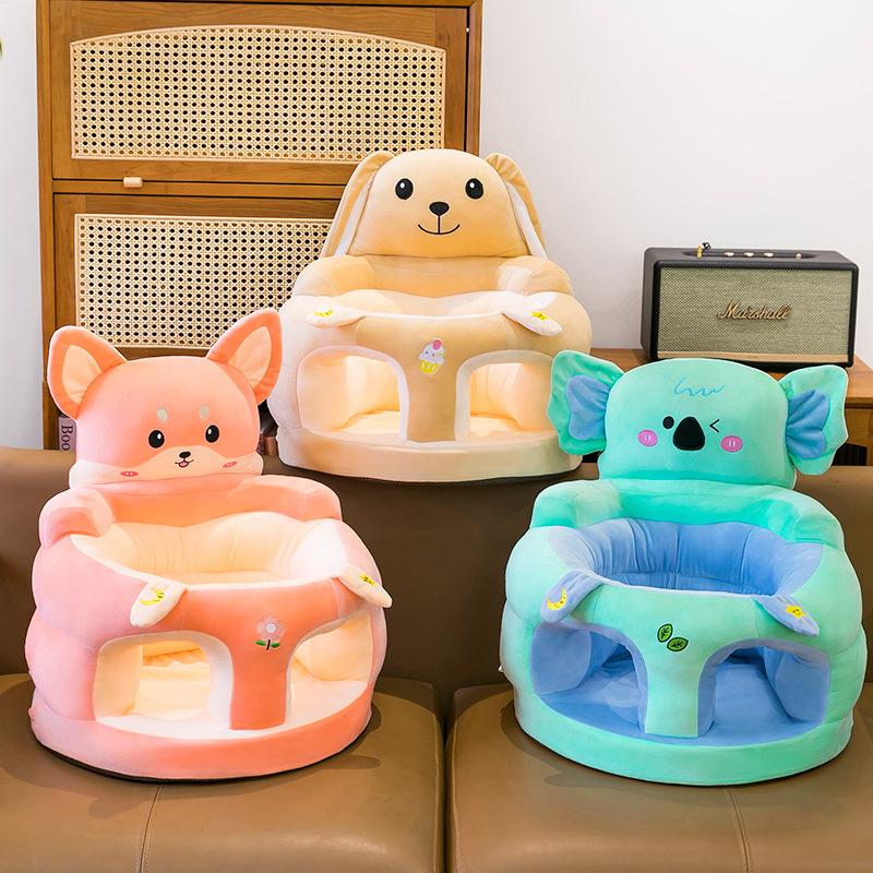 1Pcs Comfortable Toddler Nest Puff Without Filler Cute Baby Sofa Support Seat Cover Plush Chair Learningto Sit Feeding Chair