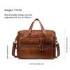 Men's 15.6" Genuine Leather Briefcase - Business Computer Shoulder Bag
