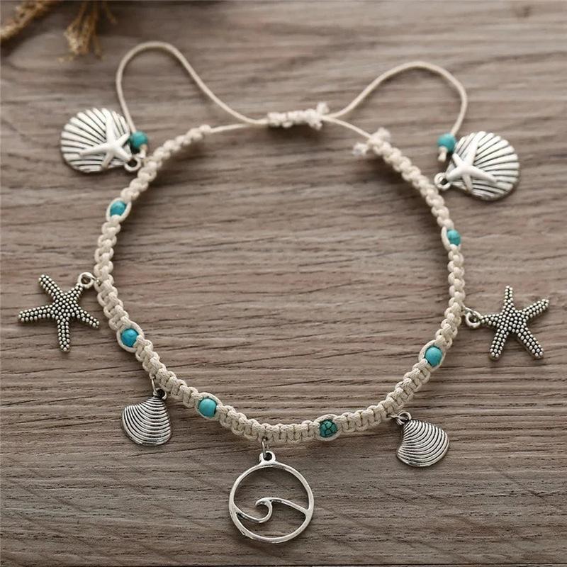 New Boho Shell Starfish Anklets for Women  Ankle Bracelet on Leg Barefoot Handcraft Chain Summer Beach Jewelry