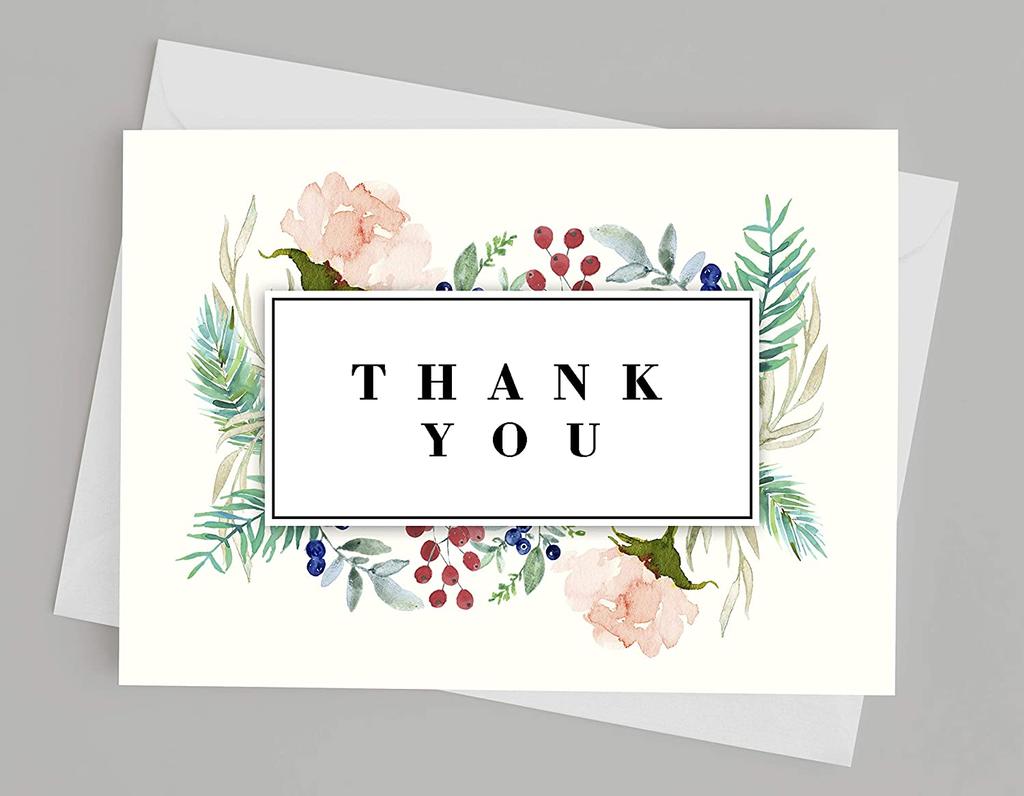Darling Souvenir Wedding Thank You Card Greeting Cards With White Envelopes - 36