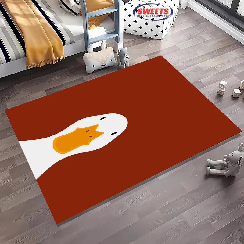 

Cartoon Humor Duck Area Carpet for Home Living Room Children s Bedroom Sofa Doormat Kitchen Floor Anti-slip Decor Rug Funny Gift 40x60cm (16x24in)