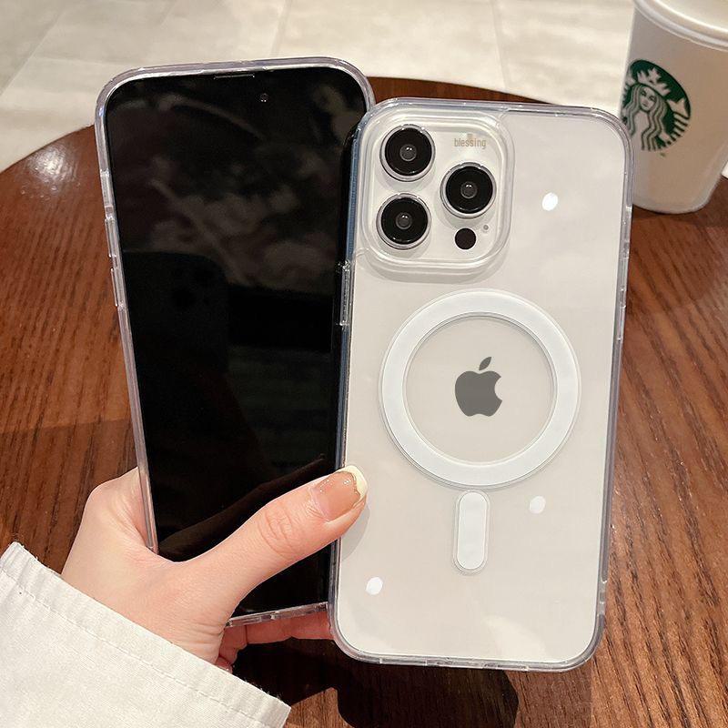 Transparente magnetische Hülle für iPhone 14/15 Pro Max mit MagSafe-Kompatibilität