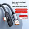 100W 6A Type C Gaming Cable, 90° Right Angle USB A to USB C Nylon Braided Fast Charging Data Cord for Samsung Xiaomi Huawei