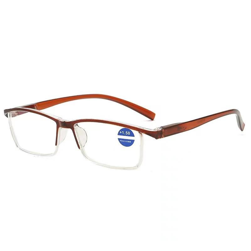 New Fashion Half Frame Anti Blue Light Reading Glasses Ultra Light One Piece Design 259