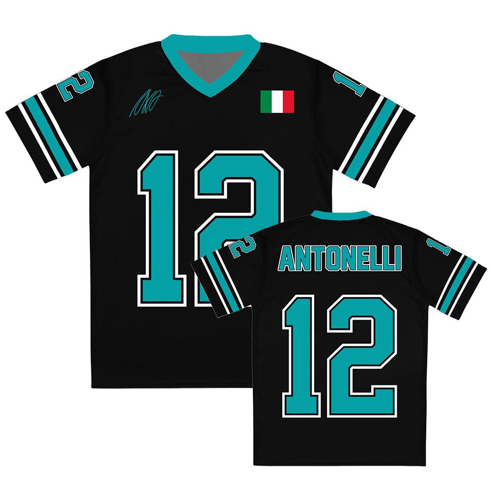Unisex Streetwear Racing Driver Kimi No.12 Antonelli Jersey Loose Summer V-neck Men/Women T-shirt Design 3D Printing T Shirts