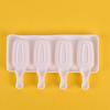 Silicone Frozen Ice Cream Mold Juice Popsicle Maker Ice Lolly Mould - 4 Cell