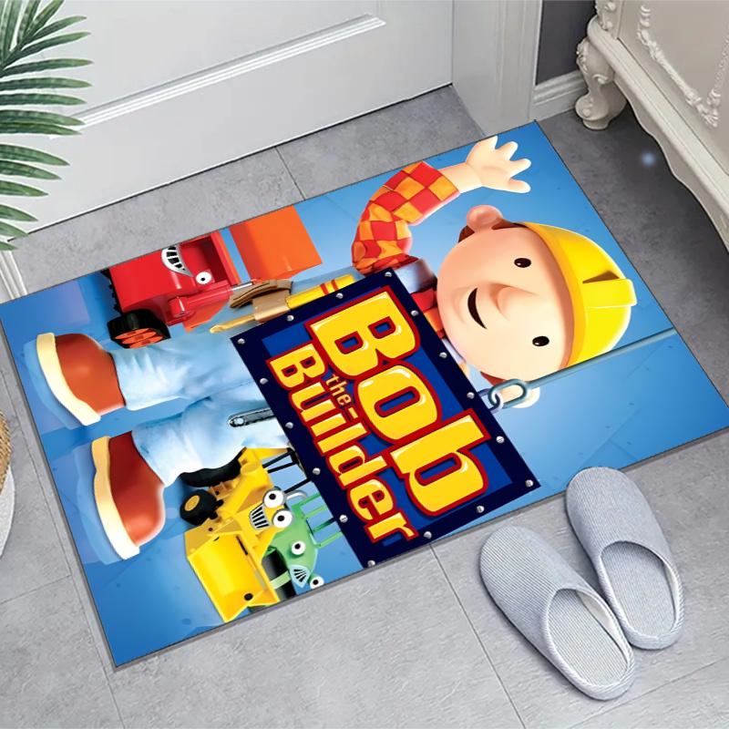 Bob the Build Design Area Rug - Non-Slip, Soft & Cozy Floor Mat for Living Room, Bedroom, Office - Indoor/Outdoor Decorative Carpet