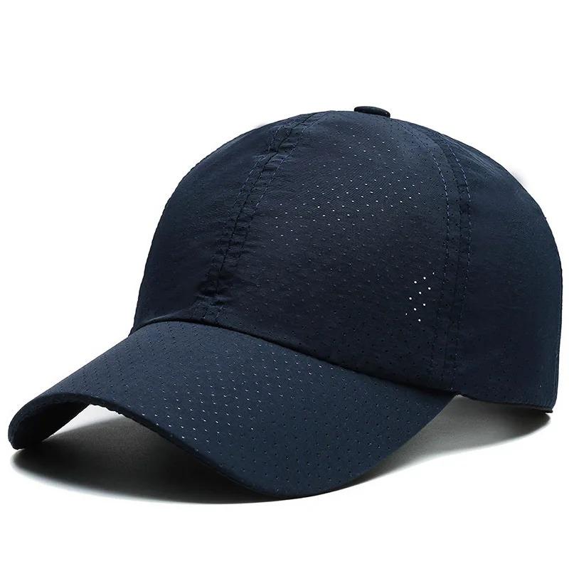 Hollow Mesh Baseball Cap For Men Summer Quick-Drying Breathable Sun Visors UV Protection Beach Hat Outdoor Sport Tennis Golf Cap Hip Hop Hats