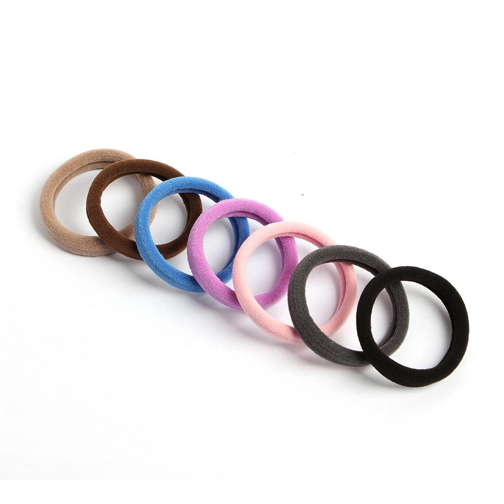 Women's Plump Hair Ties 40p (7 Colors) Knotless Hair Elastics