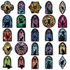 50 Stained Glass & Black Cat Pattern DIY Journal & Power Bank Stickers