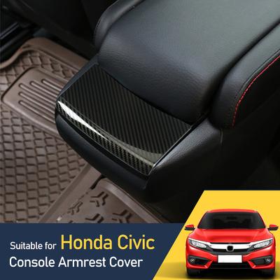 Carbon Fiber Car Interior Stredová konzola Lakťová opierka Box Flitre pre Honda Civic 10. 2018 2019 2016 2017 Autopríslušenstvo