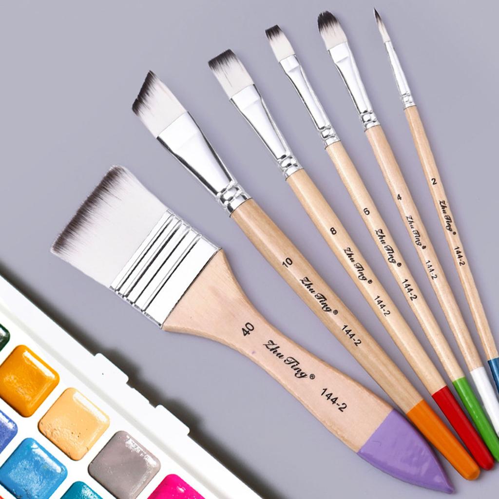 6 Pcs Paint Brush Set Acrylic Paint Brushes Art Painting Brush Artist Paint Brushes Drawing Supplies for Painting