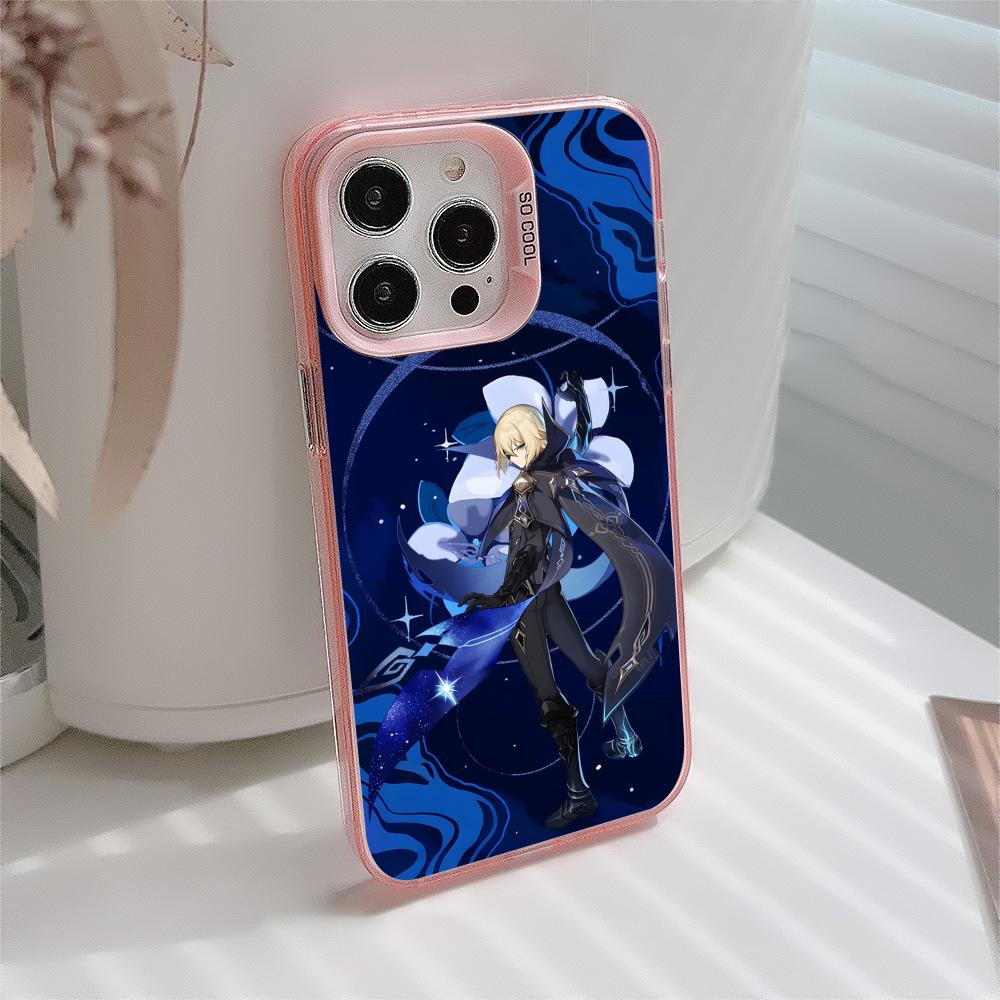 Game GI Dainsleif Phone Case for iPhone 17 16 15 14 13 12 11 X XR XS Air Pro Max Plus Pink Colorful Silver Cover