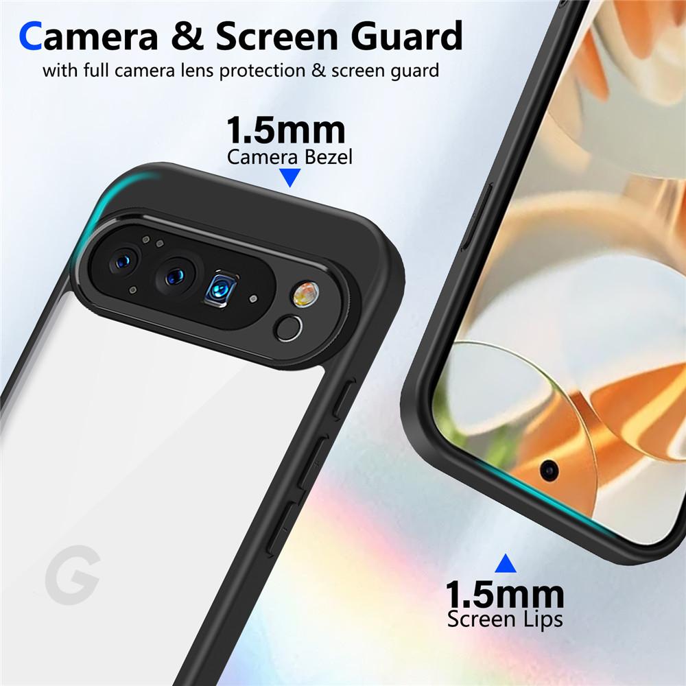 Armor Shockproof Phone Case For Google Pixel 10 Pro XL 9A Luxury Matte Acrylic Clear Hard Clear Back Cover Shell Funda