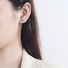 Simple Stud Earrings Women'S Chinese Style Retro Old Text Joy Square Boys Personalized Earrings