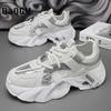 Designer Color Block Men Shoes Summer Comfortable Men Thick Platform Fashion Sneakers Fashion Casual Shoes Sports Trainers Tenis