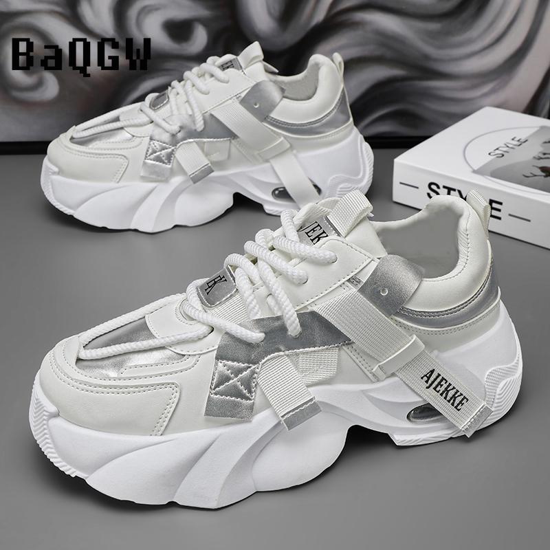 Designer Color Block Men Shoes Summer Comfortable Men Thick Platform Fashion Sneakers Fashion Casual Shoes Sports Trainers Tenis