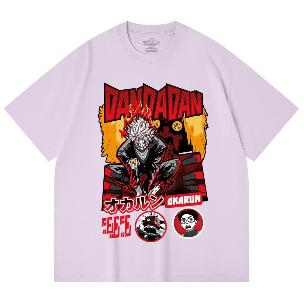 230 g/m² 100% Baumwolle Dandadan V26 Okarun Turbo Print Unisex Schweres Baumwoll-T-Shirt