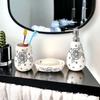 Premium Ceramic Bathroom Accessories Set of 3 | Modern Luxury Bath Set with 300ml Soap Dispenser, Toothbrush Holder & Soap Dish | Home Decor Items