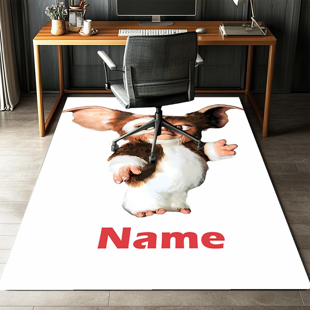 Custom Name Gremlins Printed Carpet,Rug for Office Chair Living Room Bedroom Kitchen Room Decor Gifts.