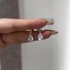 2026 New Light Luxury Exquisite High-end Design Water Drop Drill Ear Hole Earrings Temperament Earrings Cochlear Nails for Women
