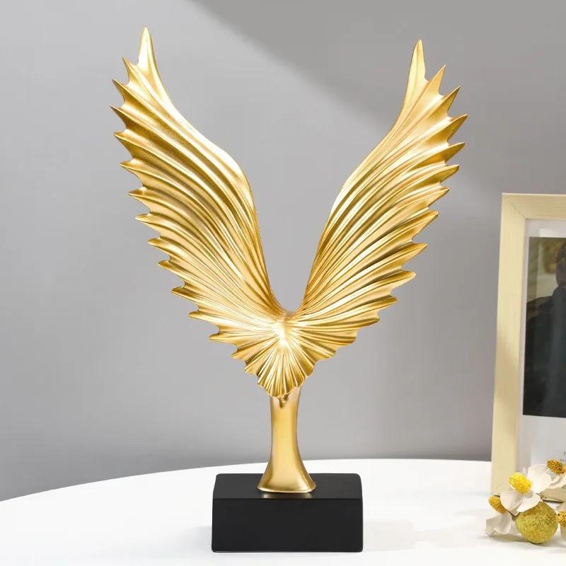 Creative Modern Home Decoration Angel Wings Wine Cabinet Decoration Study Office Desktop Decoration Grand Plan Home Accessories