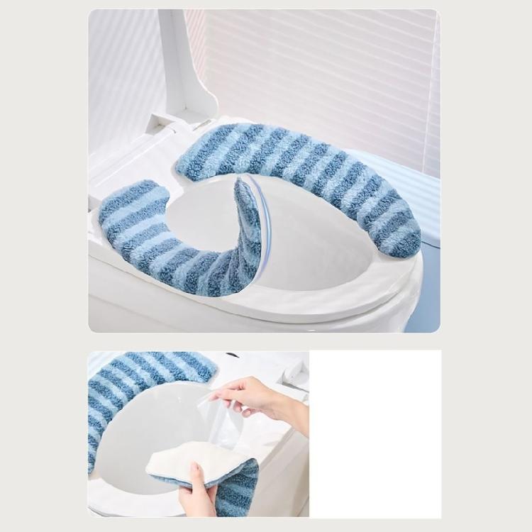 Klebende Toilettensitzauflage mit weichem Stoff und robuster Konstruktion für lange Haltbarkeit Toilettensitzbezug